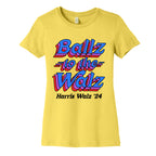 Ballz to the Walz (Harris Walz 2024) Womens Cotton Tee