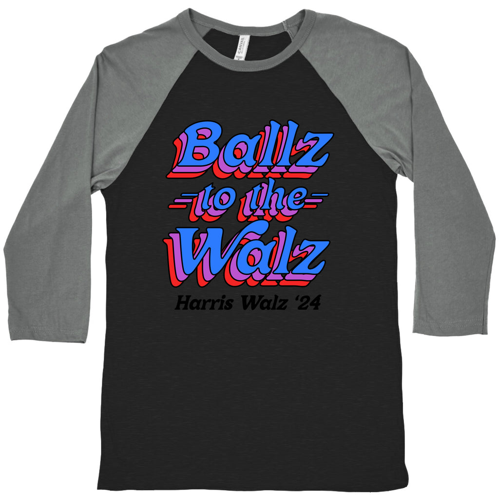 Ballz to the Walz (Harris Walz 2024) Baseball Tee