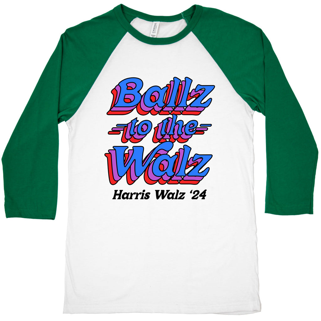 Ballz to the Walz (Harris Walz 2024) Baseball Tee