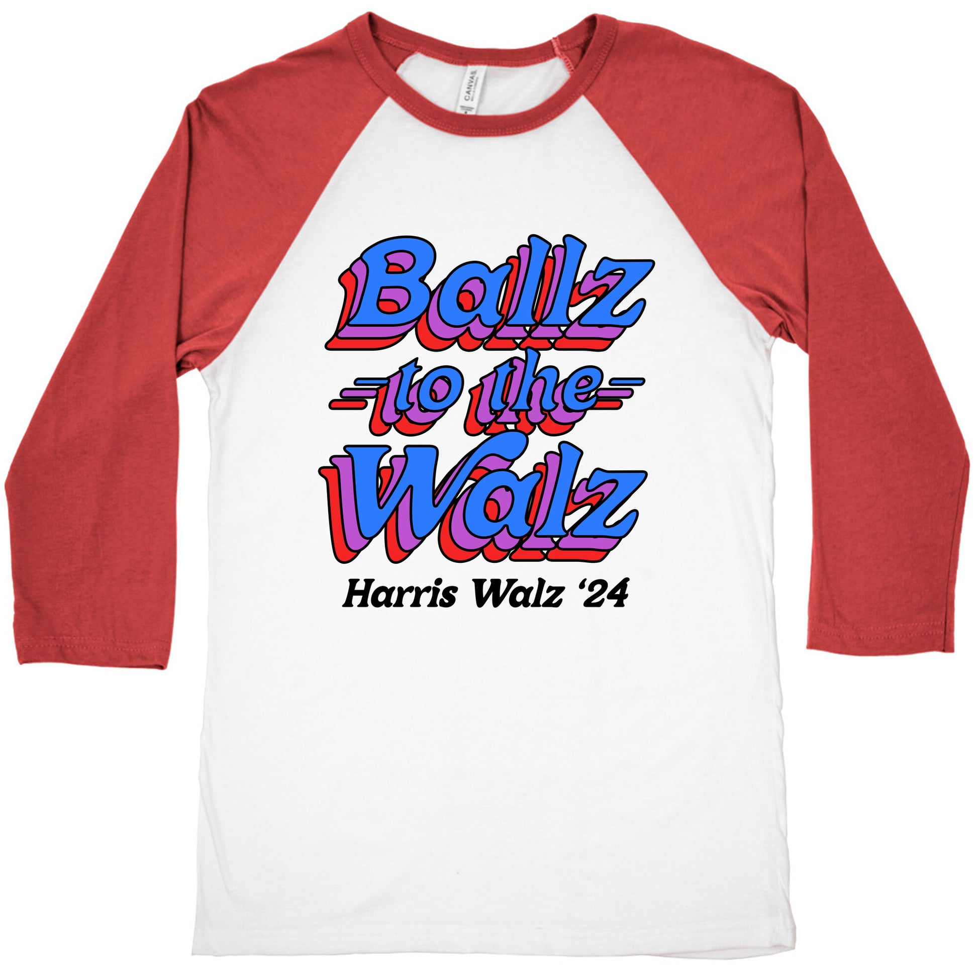 Ballz to the Walz (Harris Walz 2024) Baseball Tee