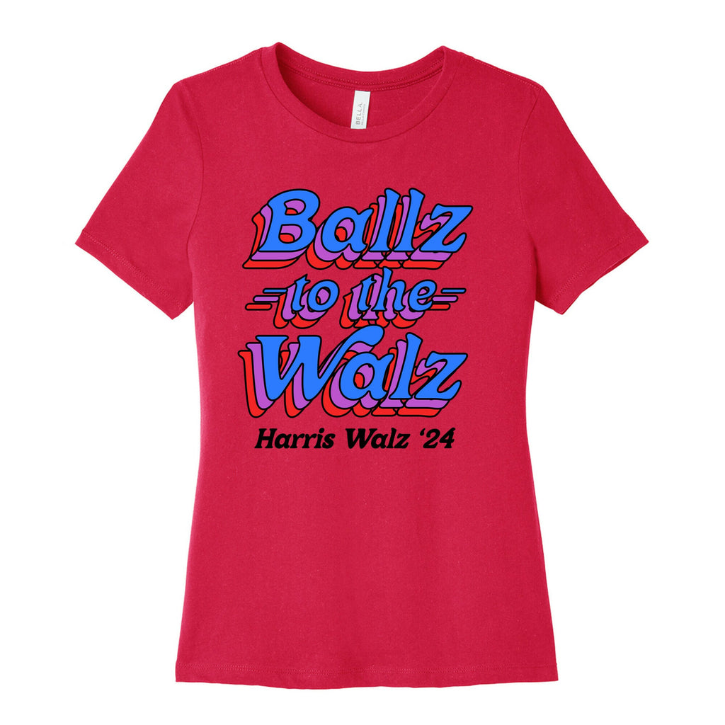 Ballz to the Walz (Harris Walz 2024) Womens Cotton Tee