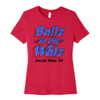 Ballz to the Walz (Harris Walz 2024) Womens Cotton Tee