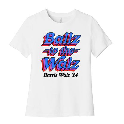 Ballz to the Walz (Harris Walz 2024) Womens Cotton Tee