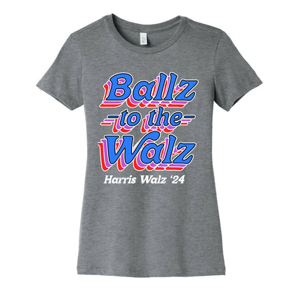 Ballz to the Walz (Harris Walz 2024) Womens Cotton Tee