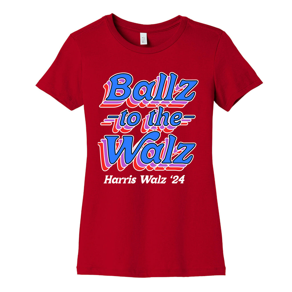 Ballz to the Walz (Harris Walz 2024) Womens Cotton Tee