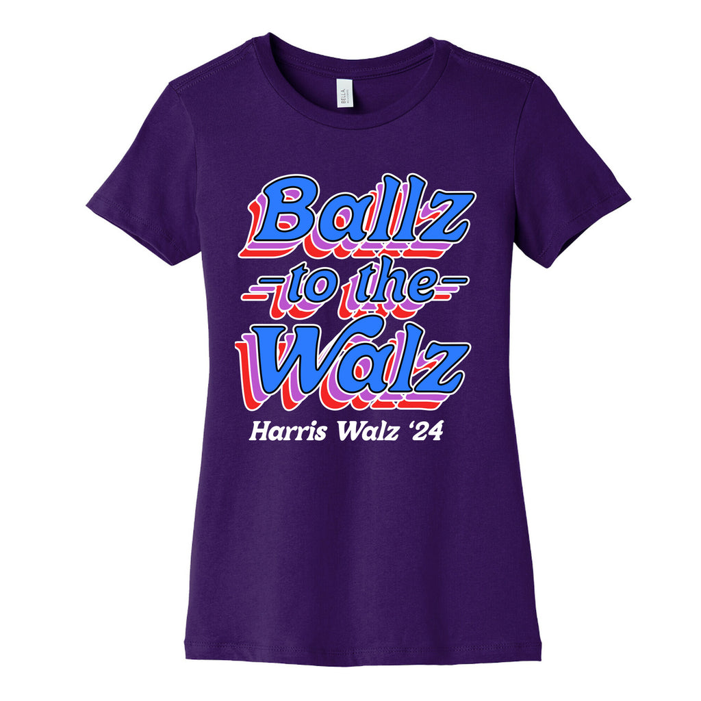 Ballz to the Walz (Harris Walz 2024) Womens Cotton Tee