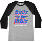 Ballz to the Walz (Harris Walz 2024) Baseball Tee