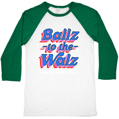 Ballz to the Walz (Harris Walz 2024) Baseball Tee