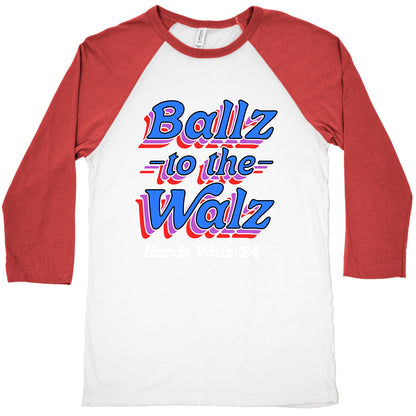 Ballz to the Walz (Harris Walz 2024) Baseball Tee