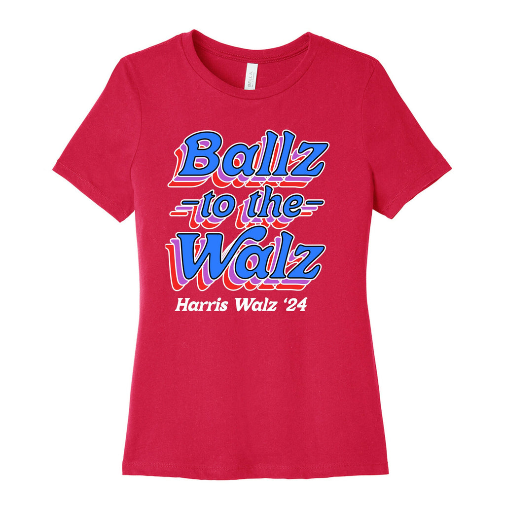 Ballz to the Walz (Harris Walz 2024) Womens Cotton Tee