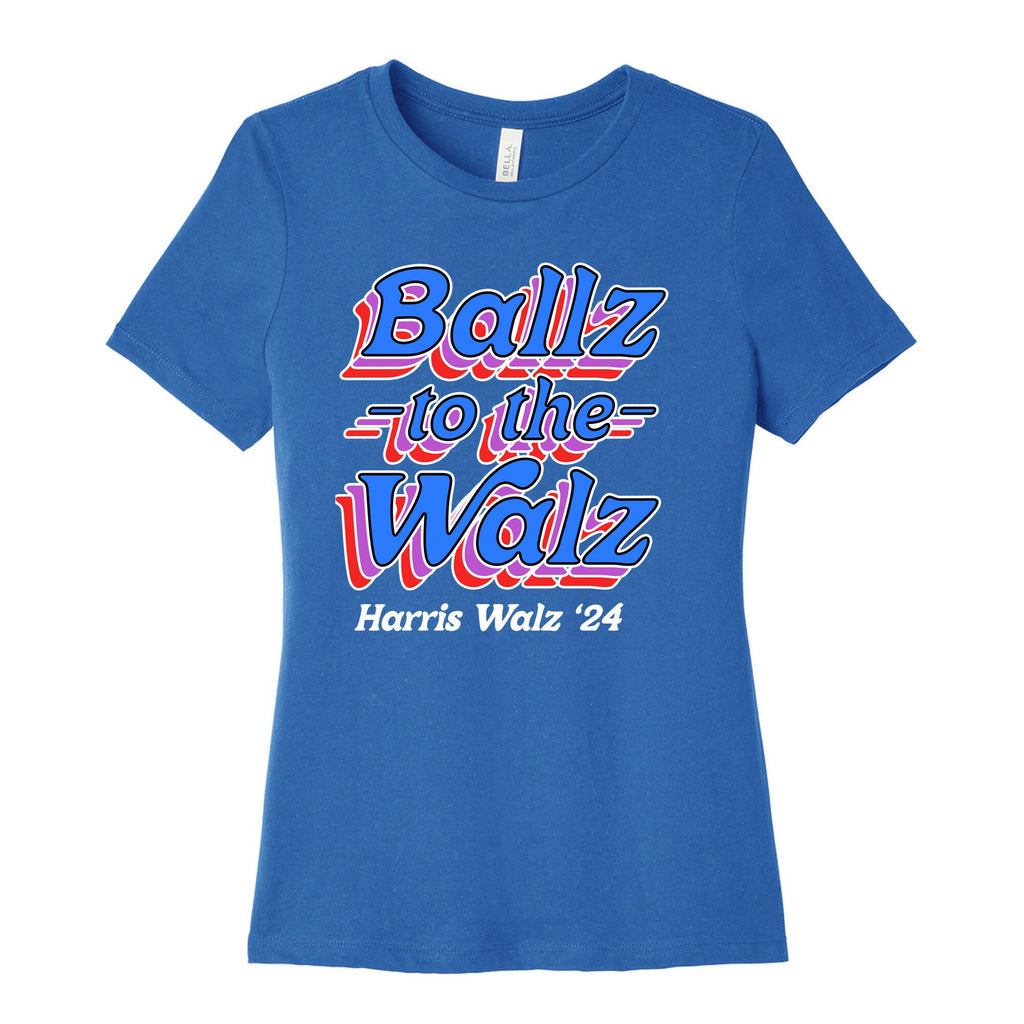Ballz to the Walz (Harris Walz 2024) Womens Cotton Tee