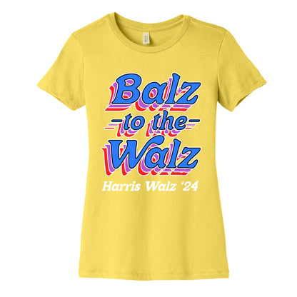 Balz to the Walz \(Harris Walz 2024\) Womens Cotton Tee