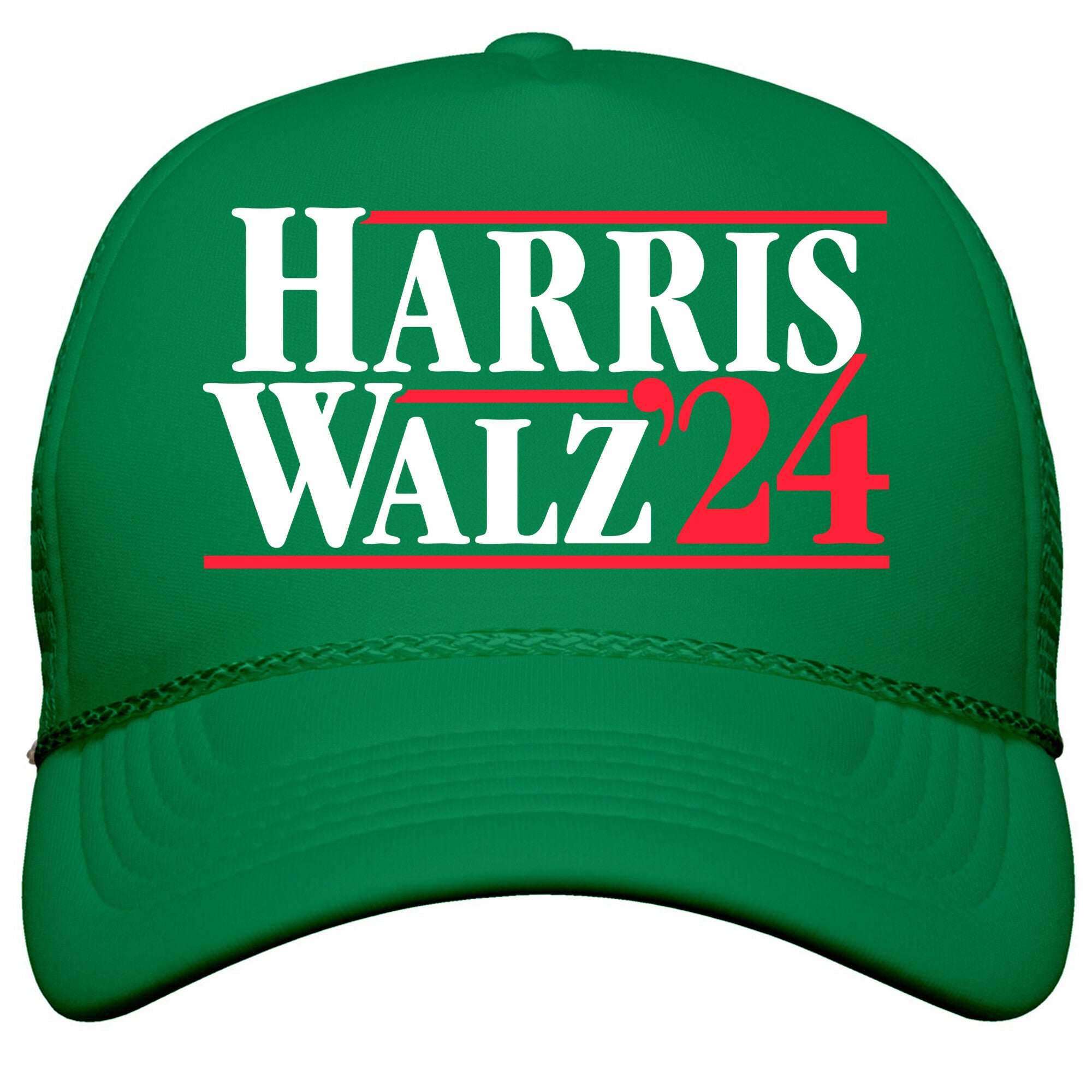 Harris Walz 2024 White Snapback Trucker Hat