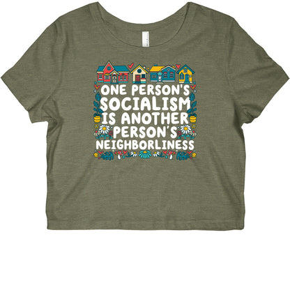 One Persons Socialism is Another Persons Neighborliness Tim Walz Graphic Baby Tee