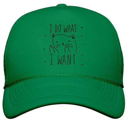 I Do What I Want Cat Snapback Trucker Hat
