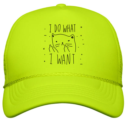 I Do What I Want Cat Snapback Trucker Hat