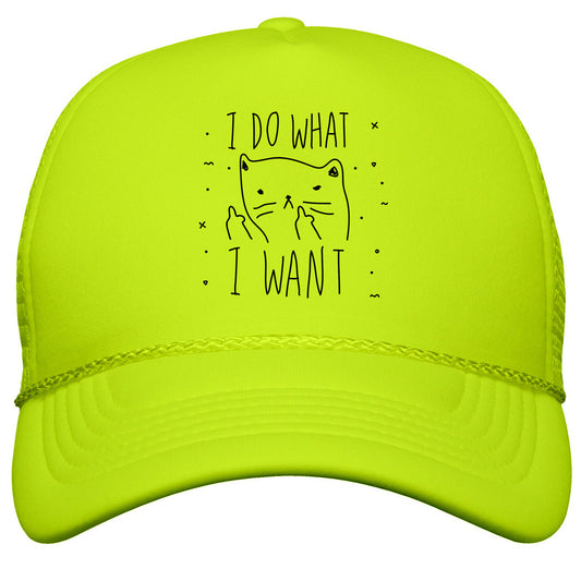 I Do What I Want Cat Snapback Trucker Hat
