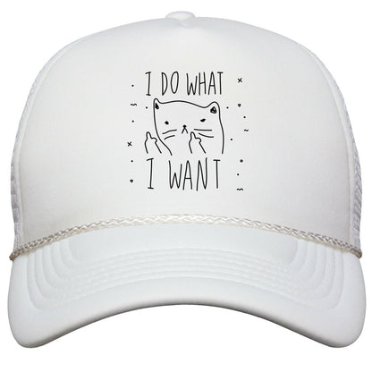 I Do What I Want Cat Snapback Trucker Hat