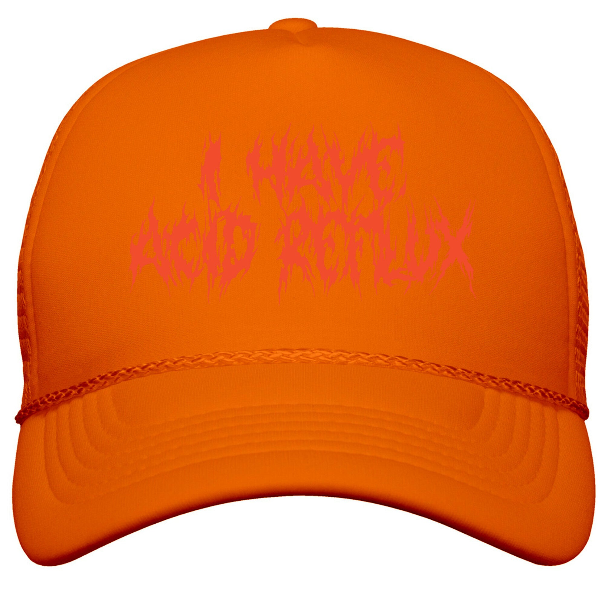 I Have Acid Reflux Metal Band Parody Snapback Trucker Hat