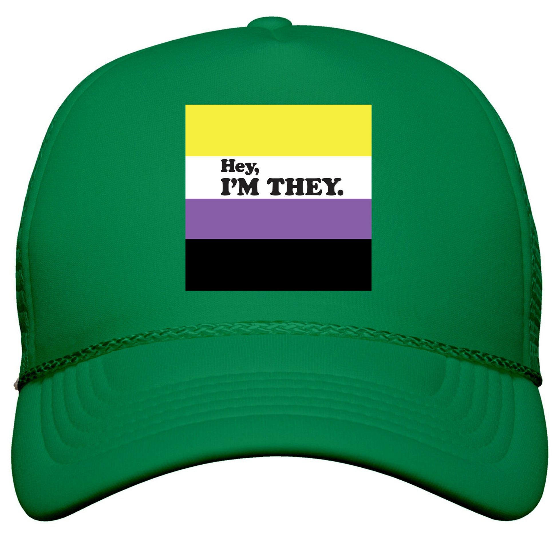 Hey, Im They. \(Non-binary\) Snapback Trucker Hat