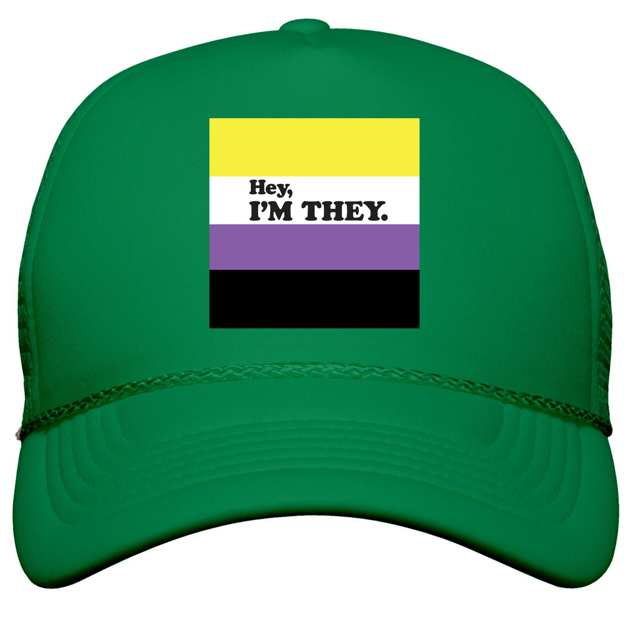Hey, Im They. \(Non-binary\) Snapback Trucker Hat