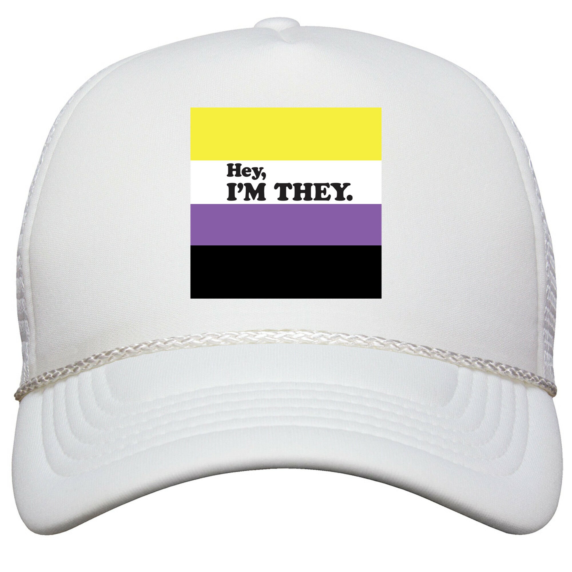 Hey, Im They. \(Non-binary\) Snapback Trucker Hat