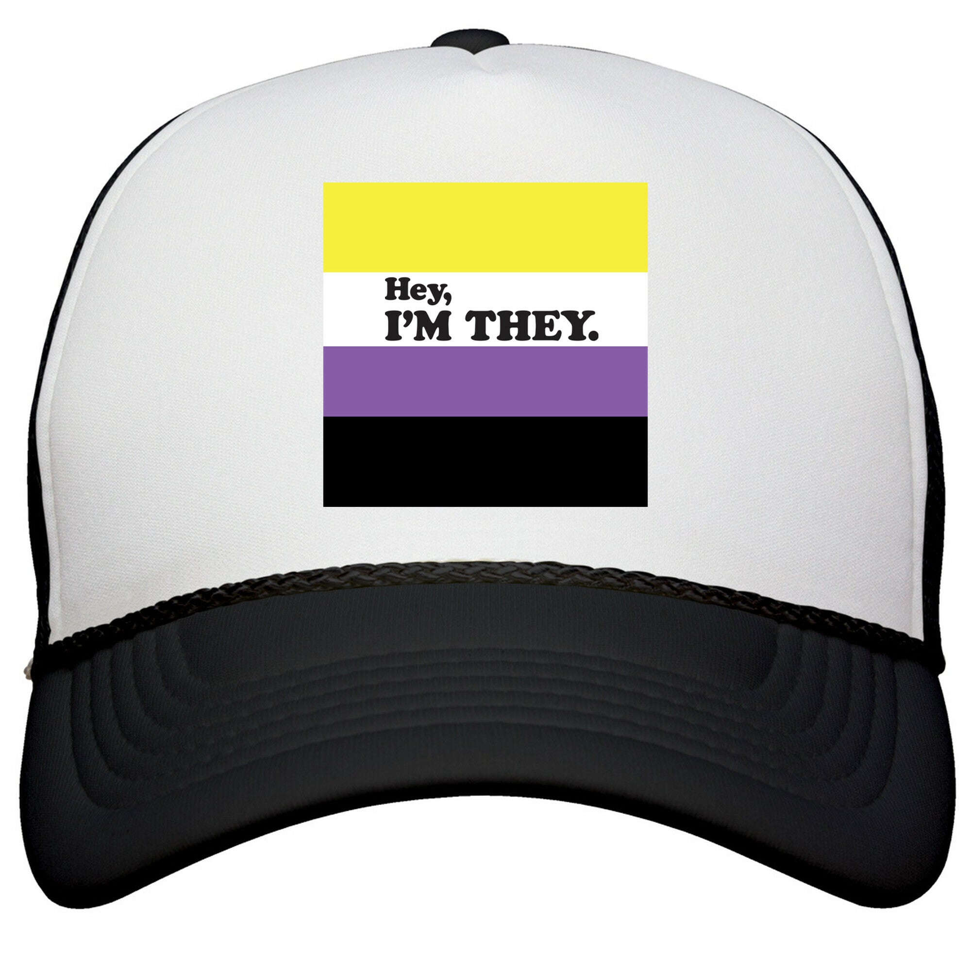 Hey, Im They. \(Non-binary\) Snapback Trucker Hat