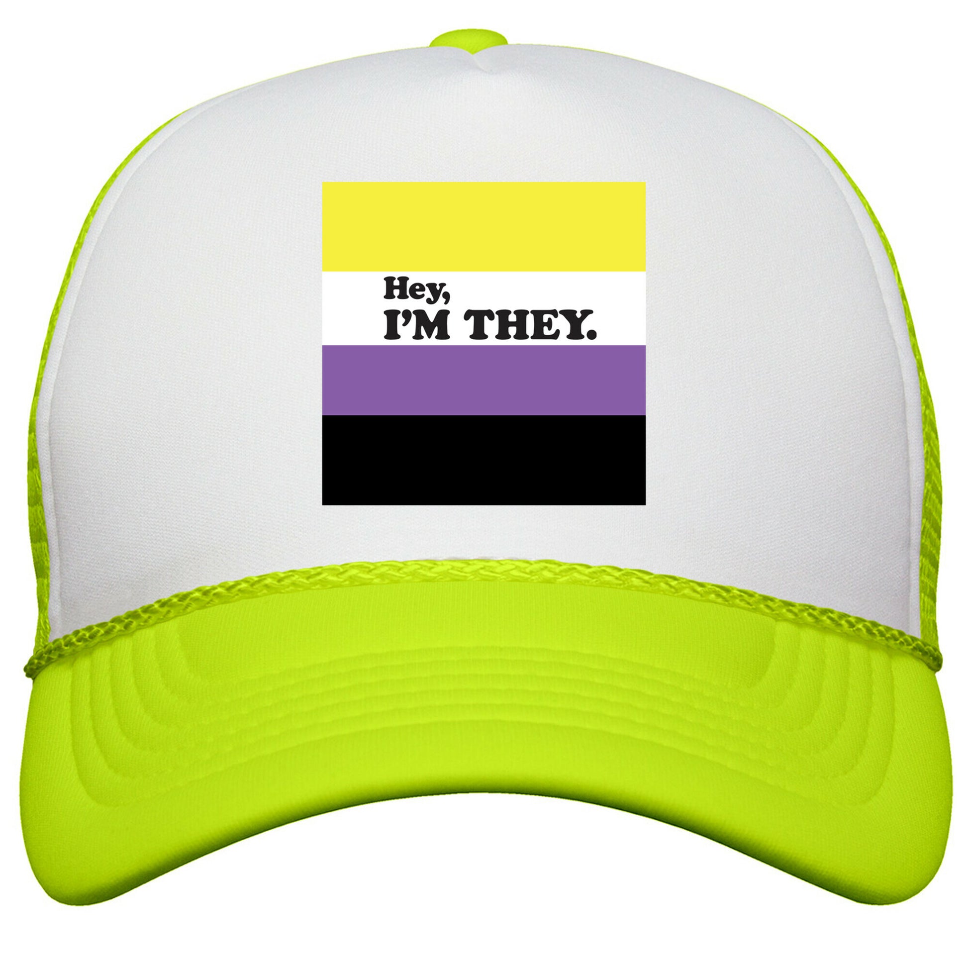 Hey, Im They. \(Non-binary\) Snapback Trucker Hat