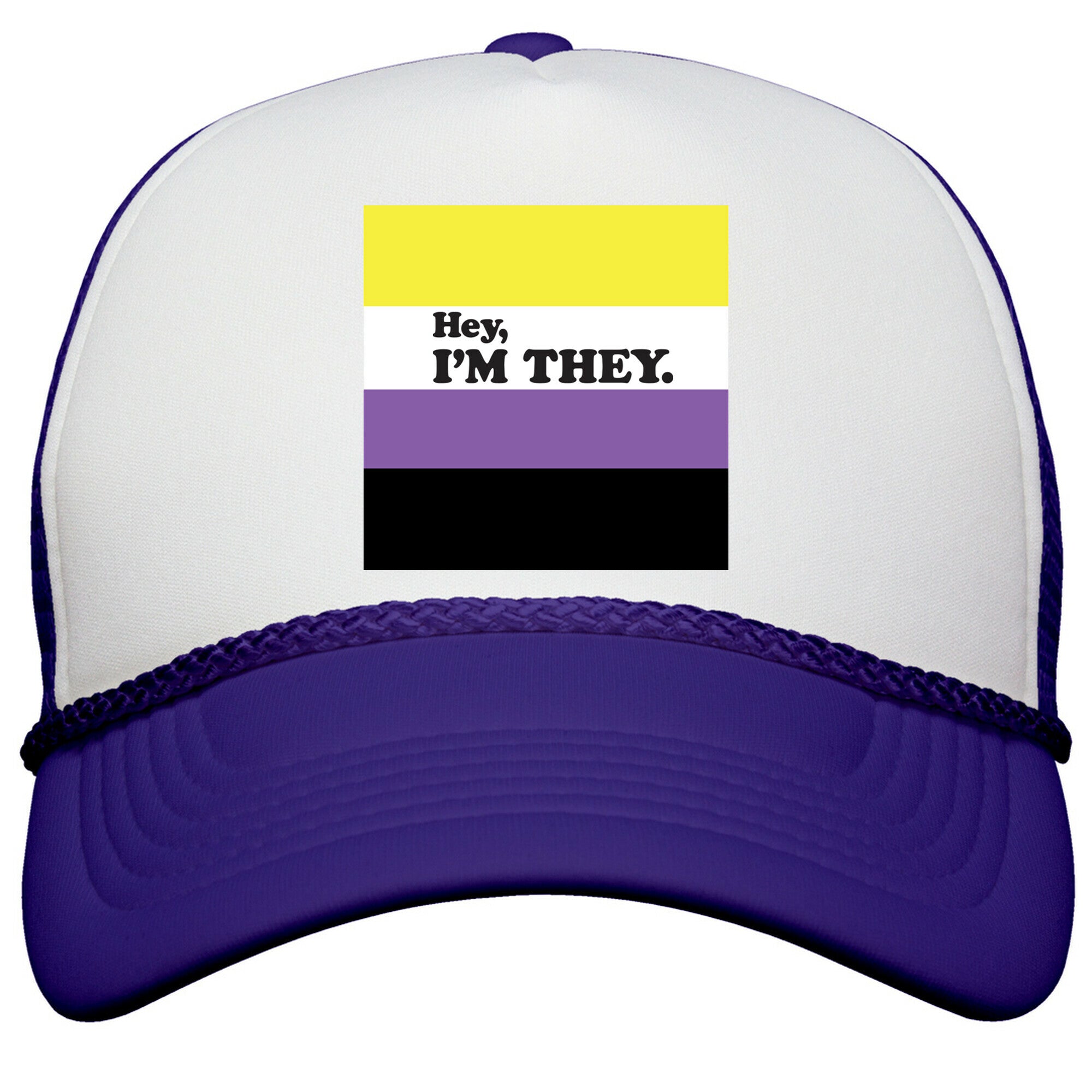 Hey, Im They. \(Non-binary\) Snapback Trucker Hat