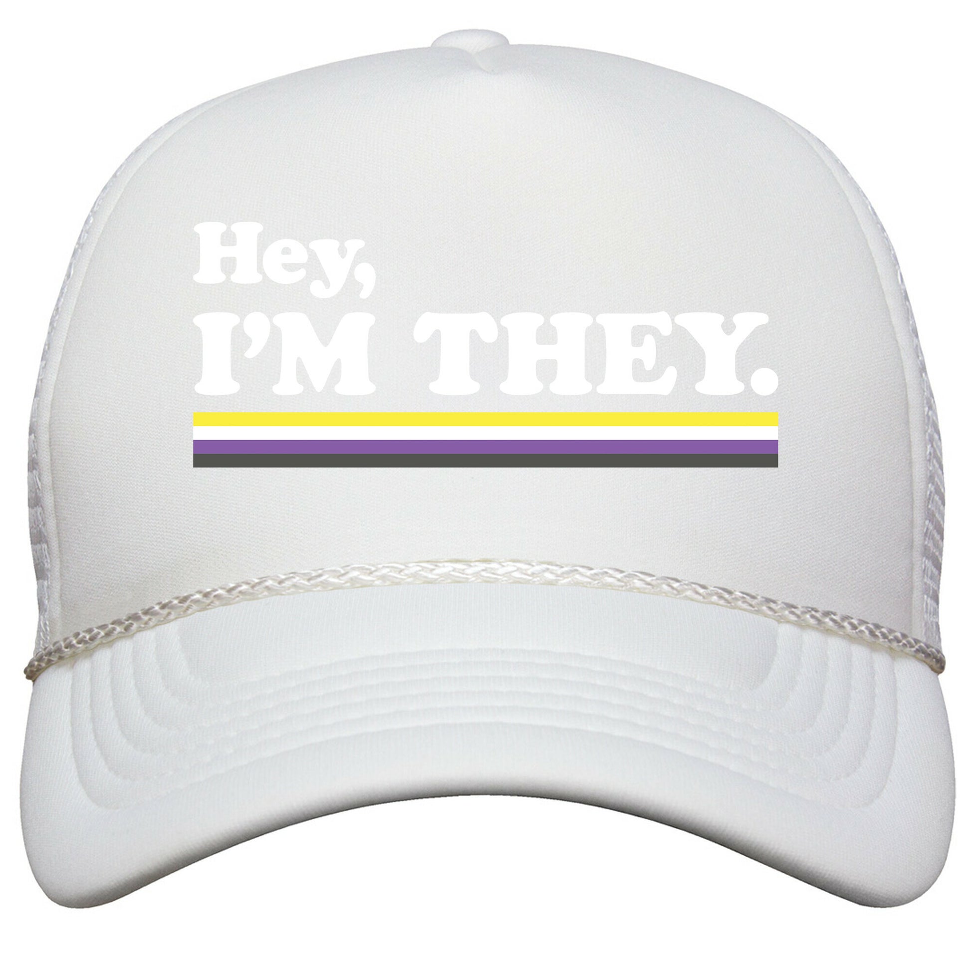 Hey, Im They. \(Non-binary\) Snapback Trucker Hat