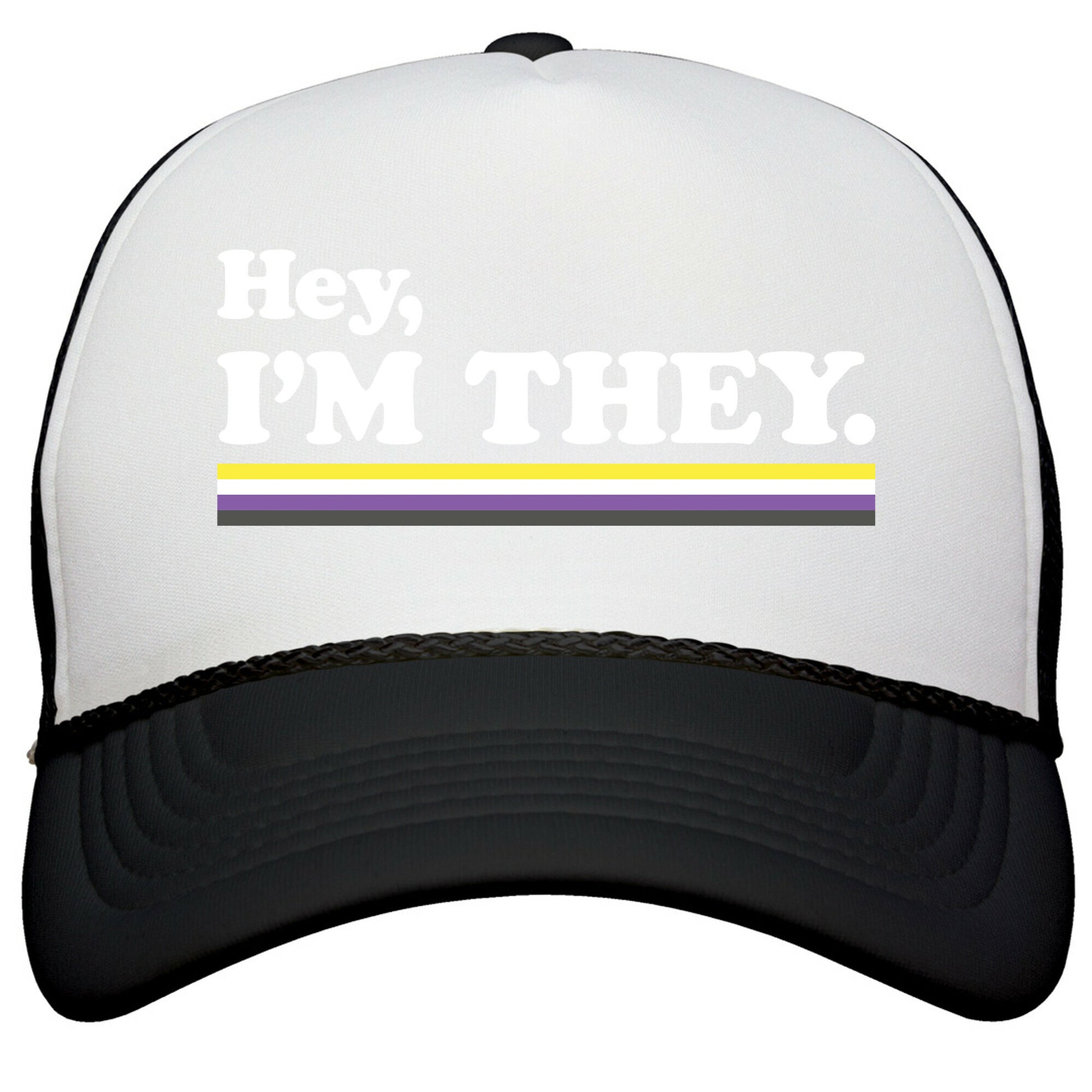 Hey, Im They. \(Non-binary\) Snapback Trucker Hat