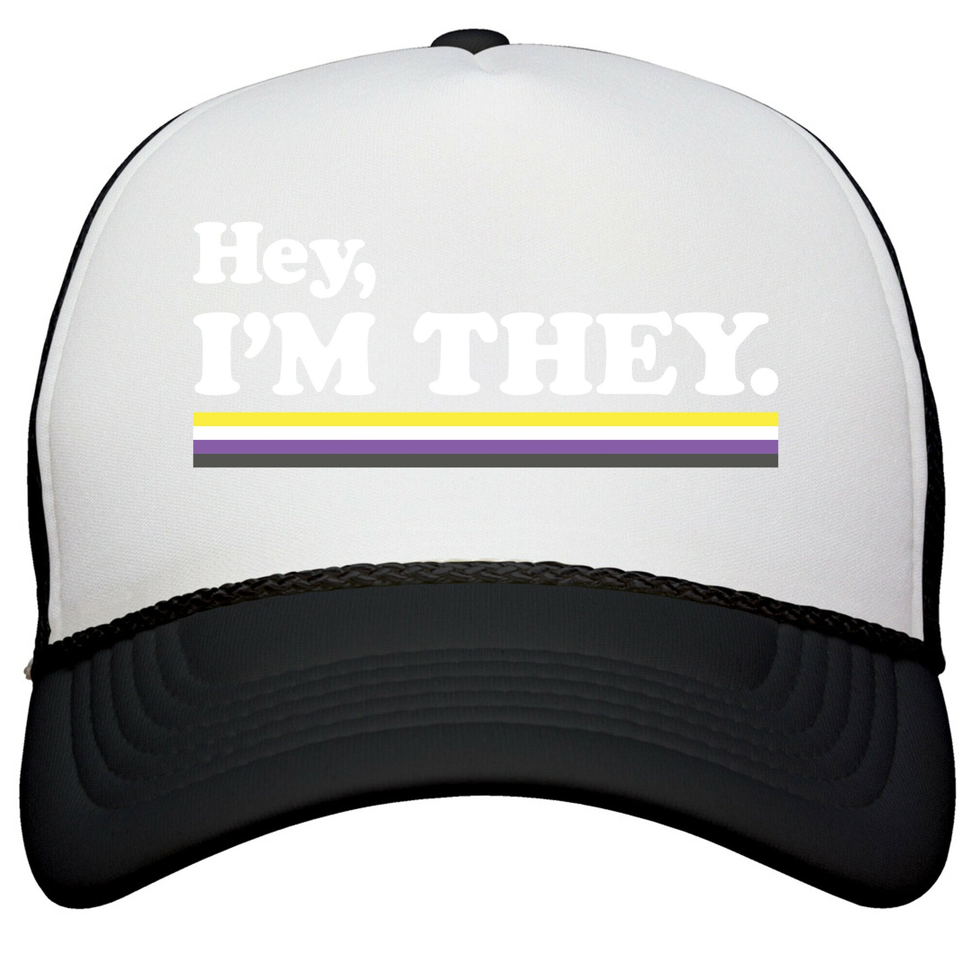 Hey, Im They. \(Non-binary\) Snapback Trucker Hat