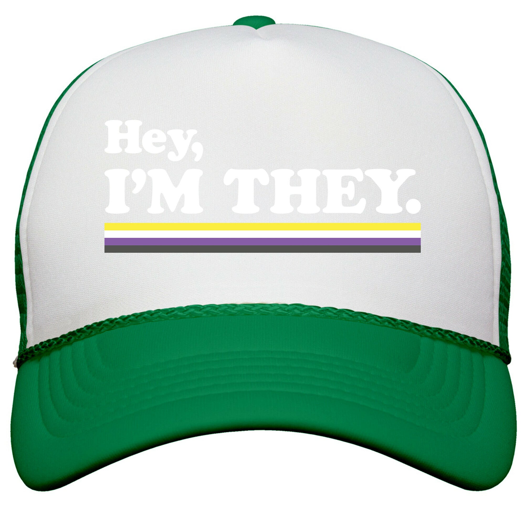 Hey, Im They. \(Non-binary\) Snapback Trucker Hat