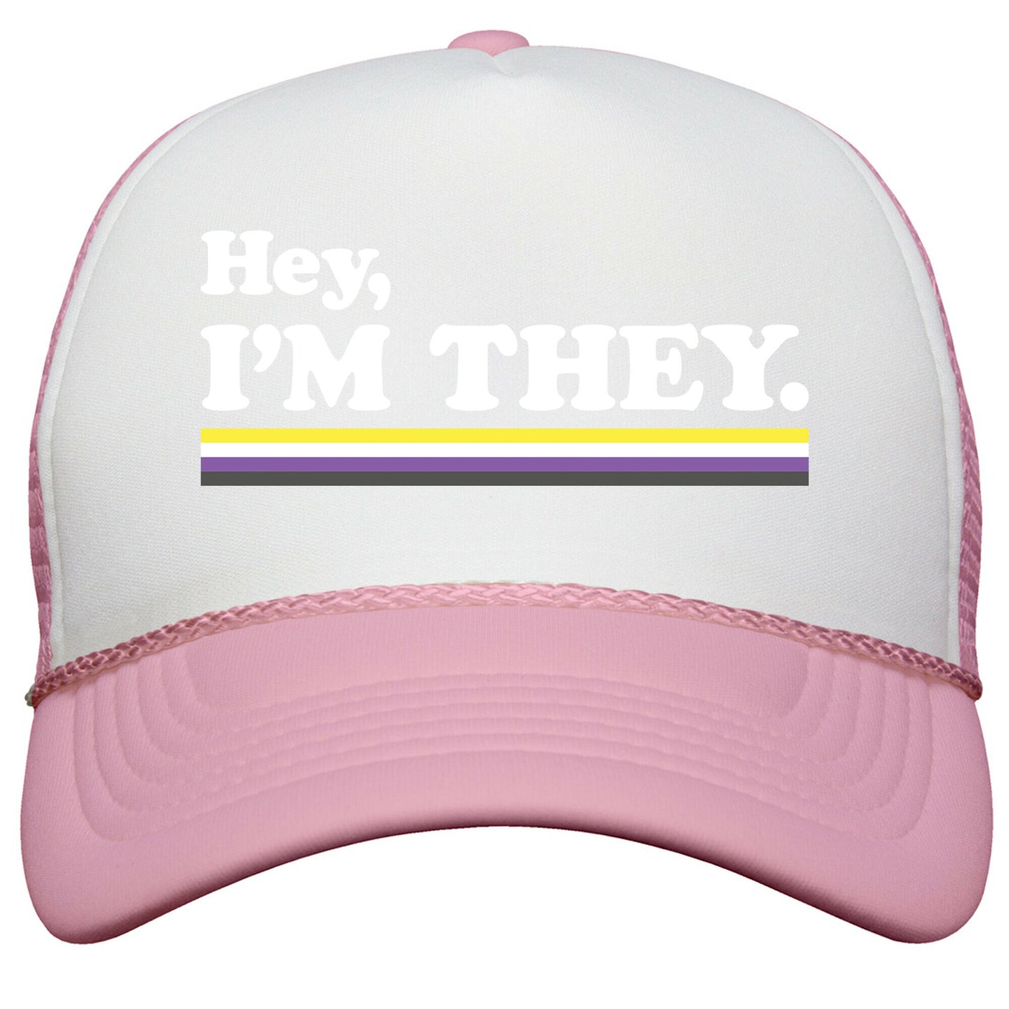 Hey, Im They. \(Non-binary\) Snapback Trucker Hat