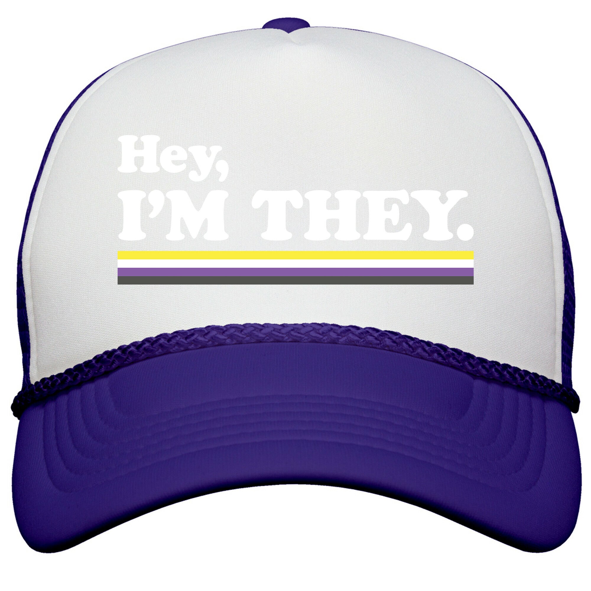 Hey, Im They. \(Non-binary\) Snapback Trucker Hat