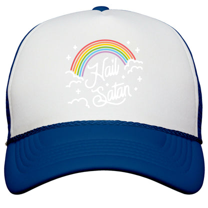 Hail Satan Rainbow Snapback Trucker Hat