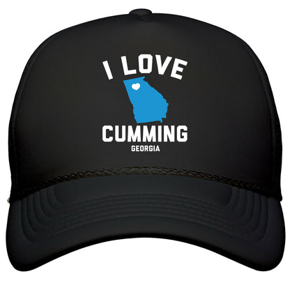 I Love Cumming Georgia Snapback Trucker Hat