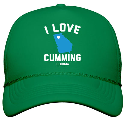 I Love Cumming Georgia Snapback Trucker Hat