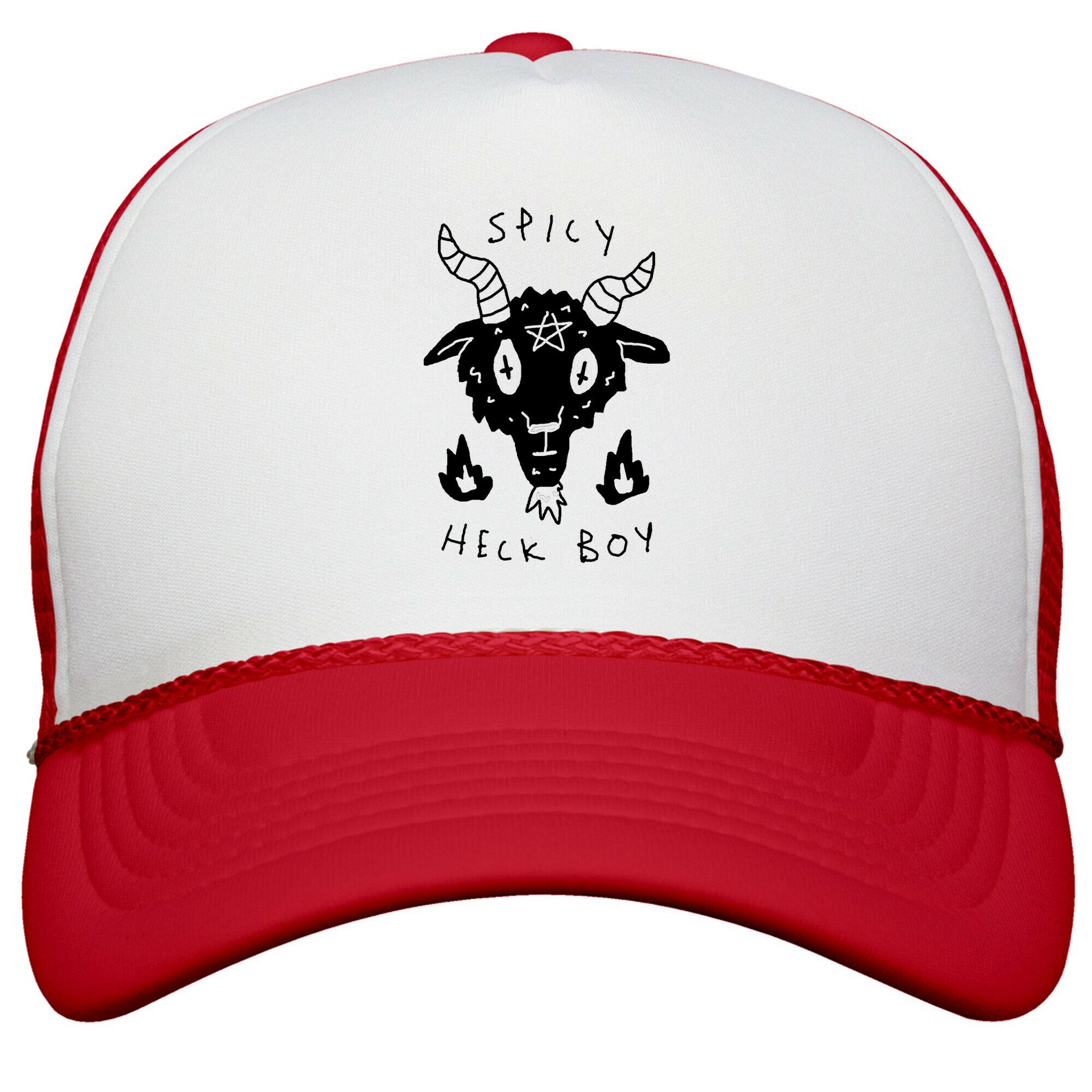 Spicy Heck Boy Satan Snapback Trucker Hat