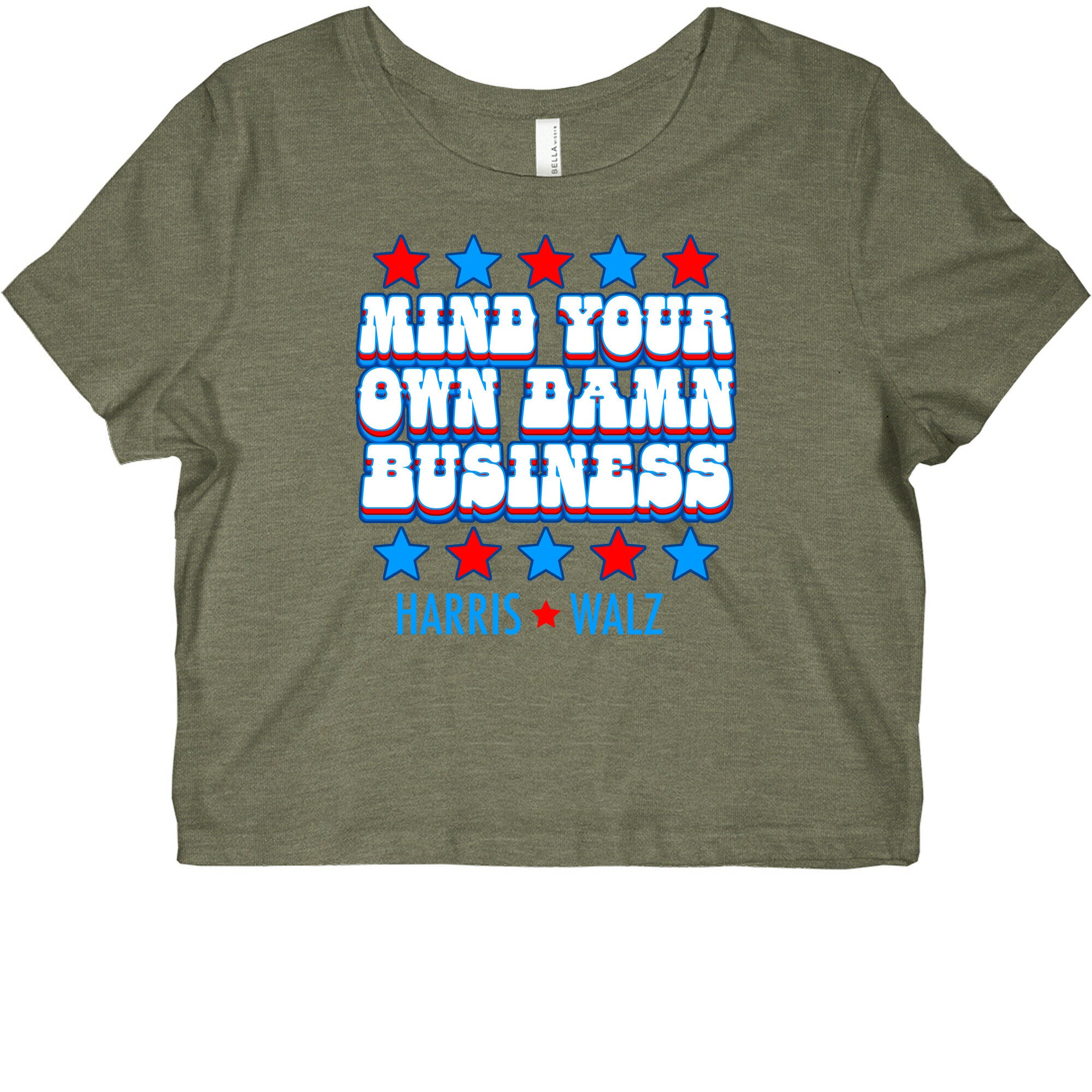 Mind Your Own Damn Business Harris Walz Graphic Baby Tee