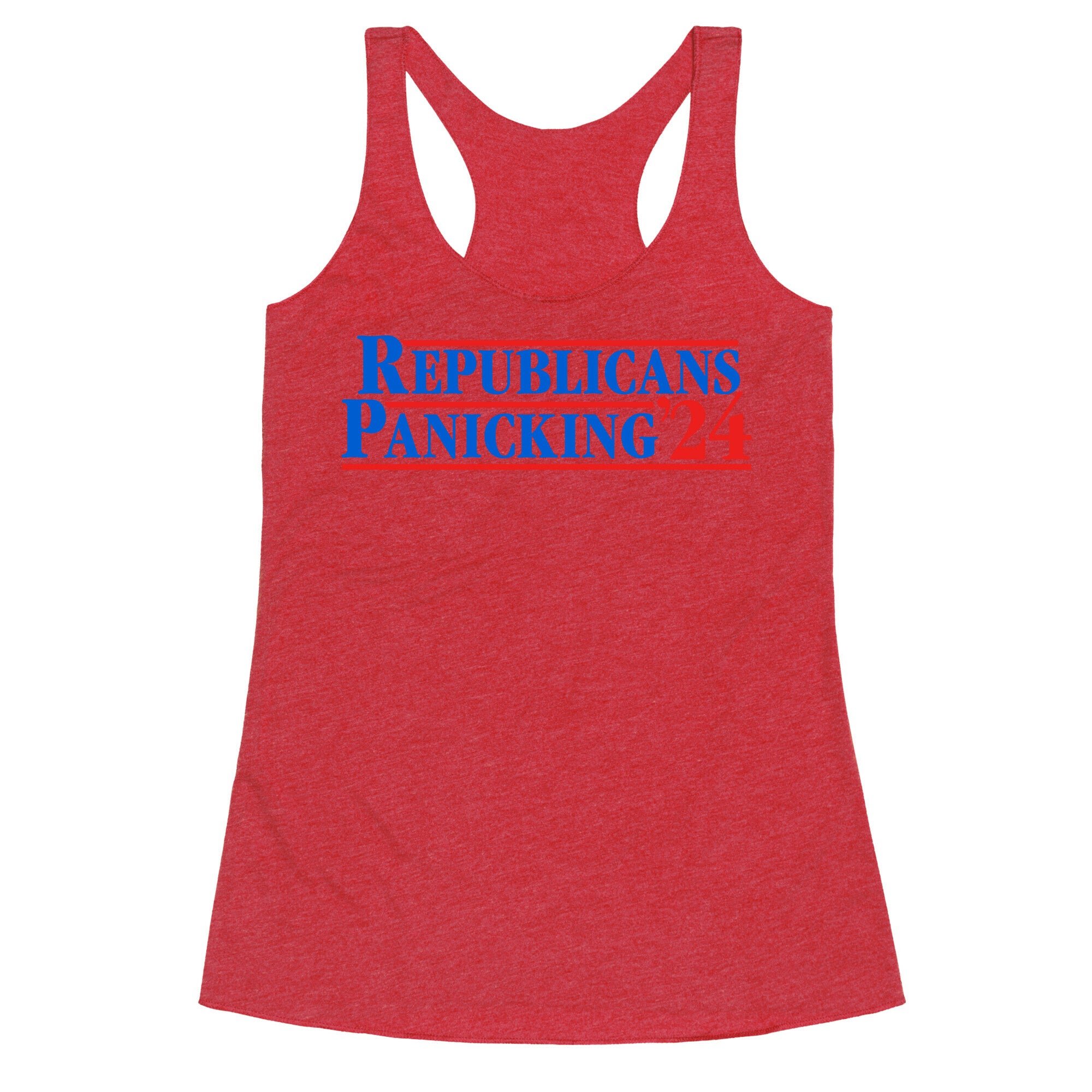 Republicans Panicking 2024 Racerback Tank