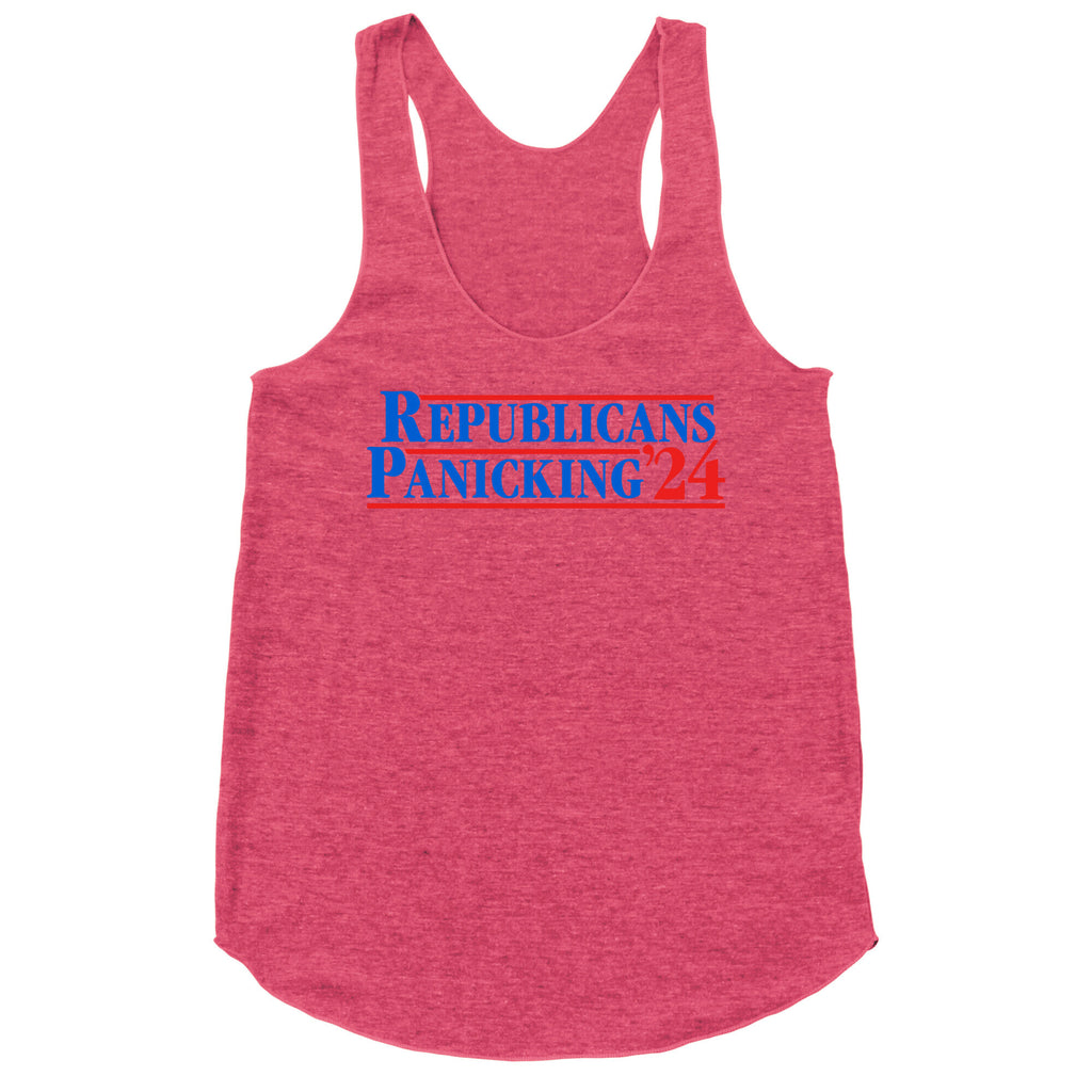 Republicans Panicking 2024 Racerback Tank