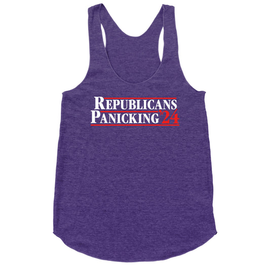 Republicans Panicking 2024 Racerback Tank