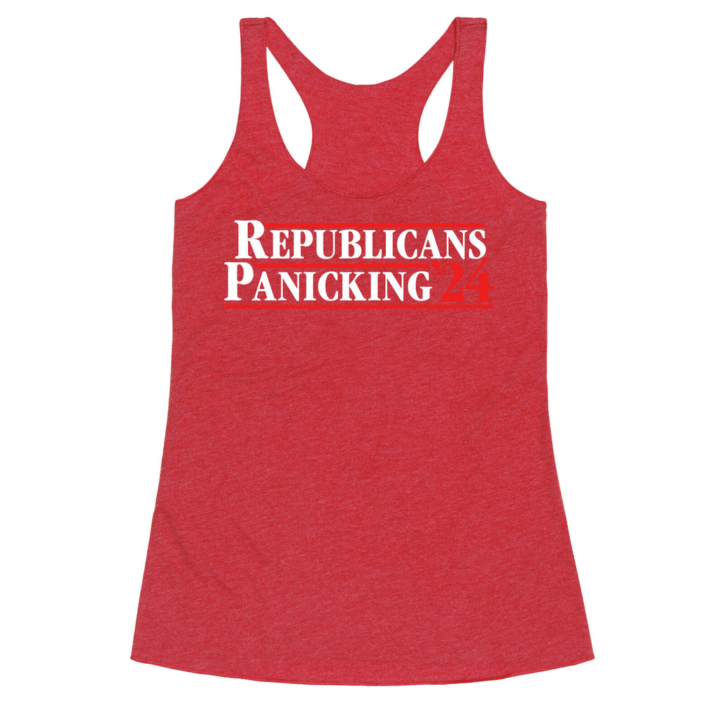 Republicans Panicking 2024 Racerback Tank