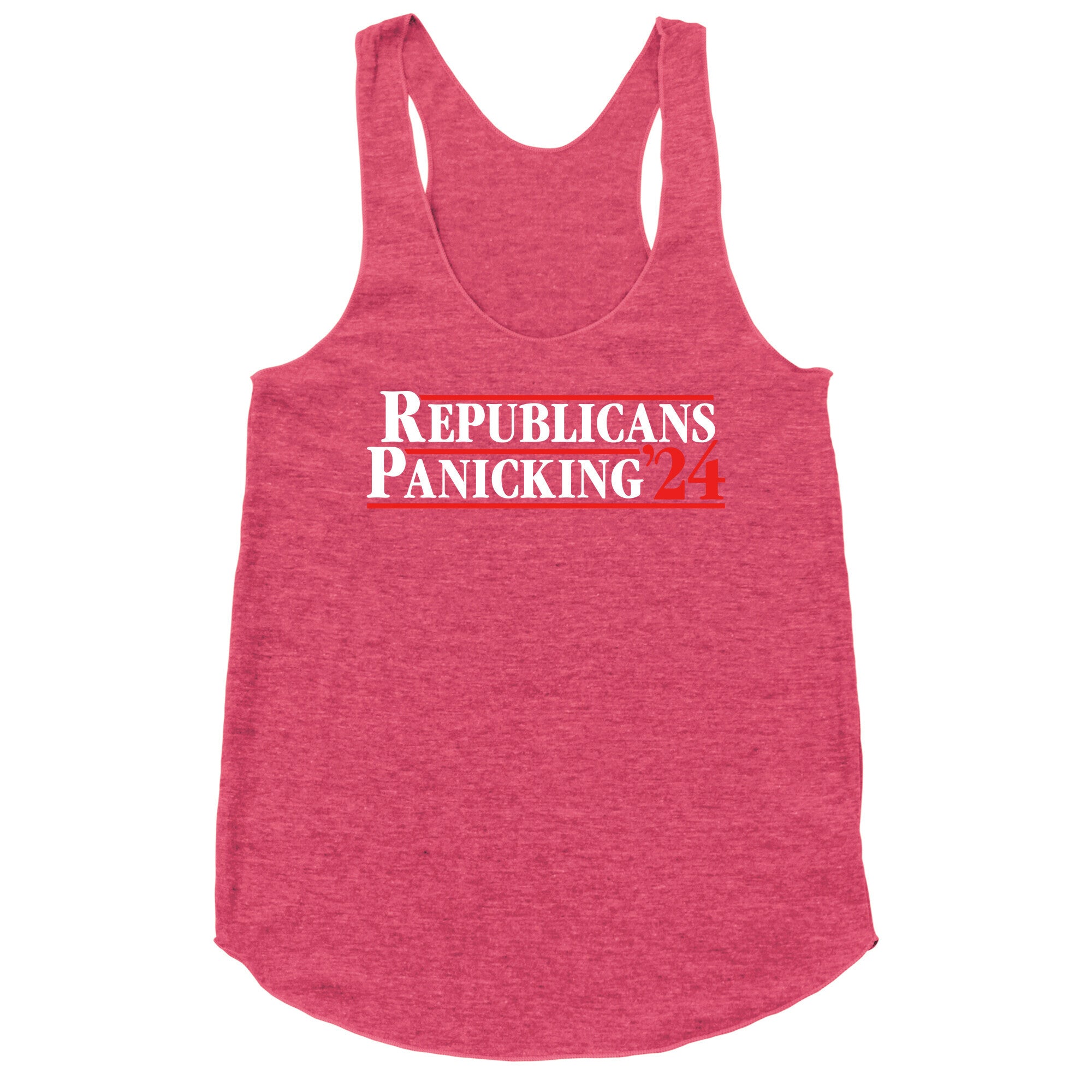 Republicans Panicking 2024 Racerback Tank