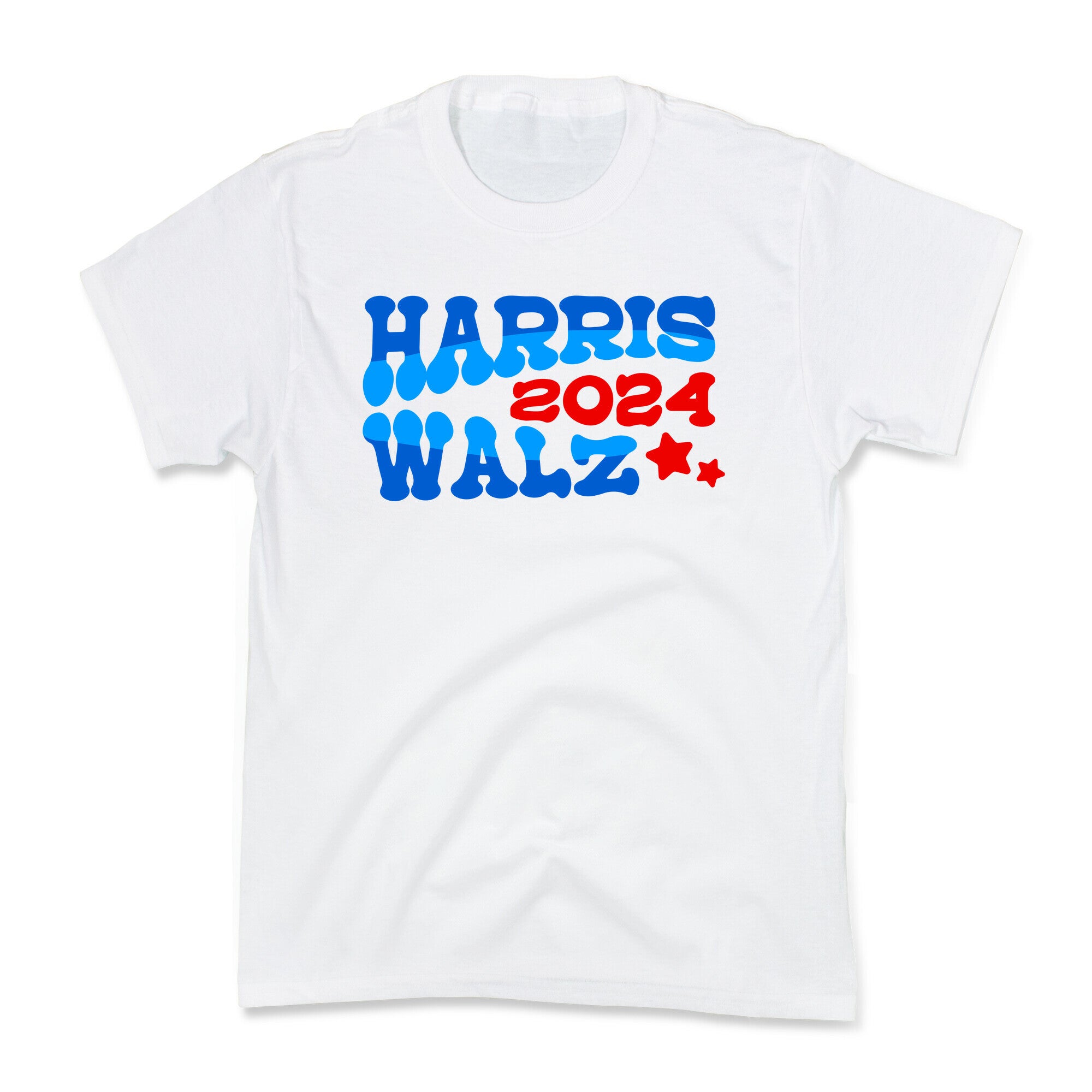 Harris Walz 2024 Retro Text Kids Tee