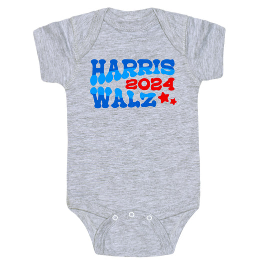 Harris Walz 2024 Retro Text Baby One-Piece