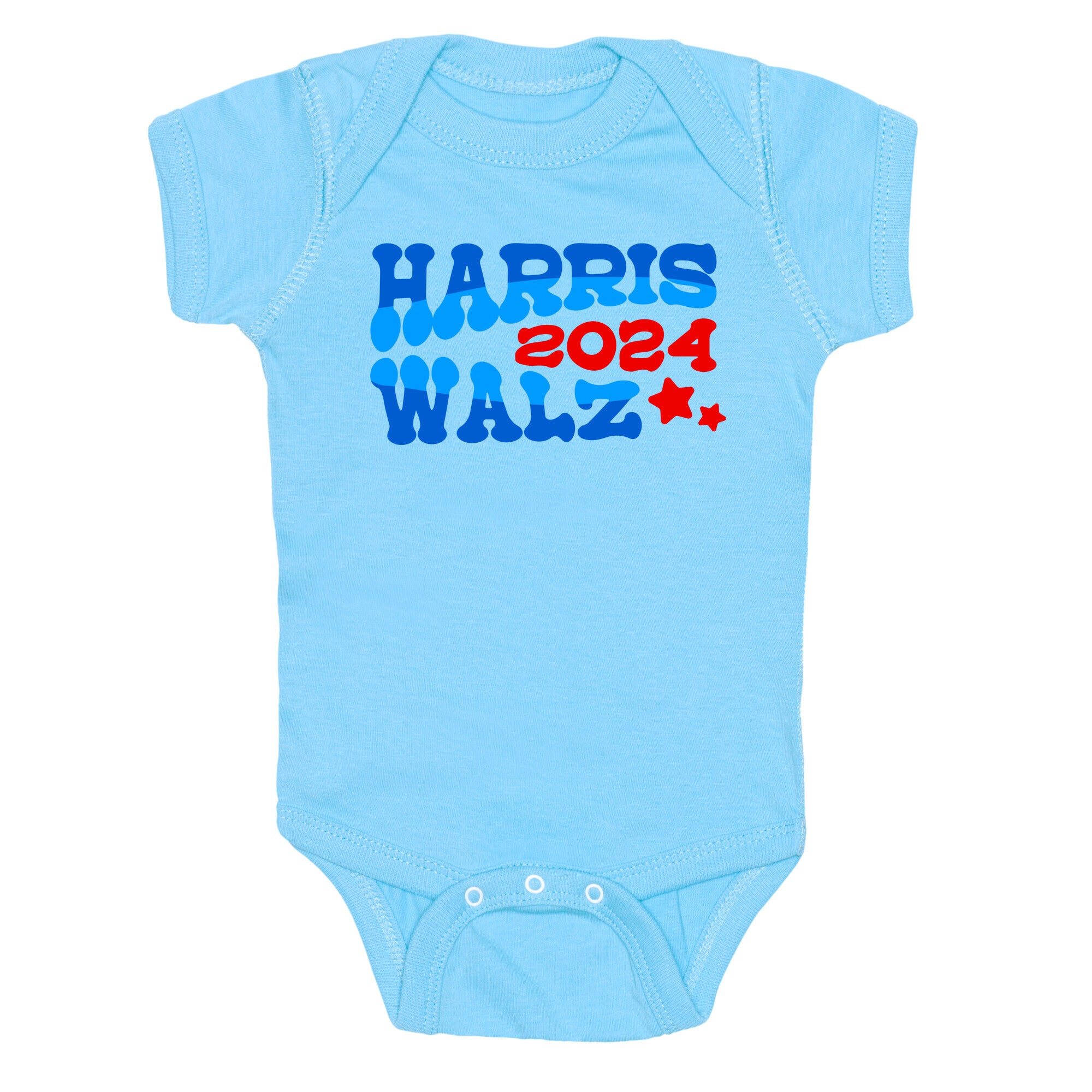 Harris Walz 2024 Retro Text Baby One-Piece