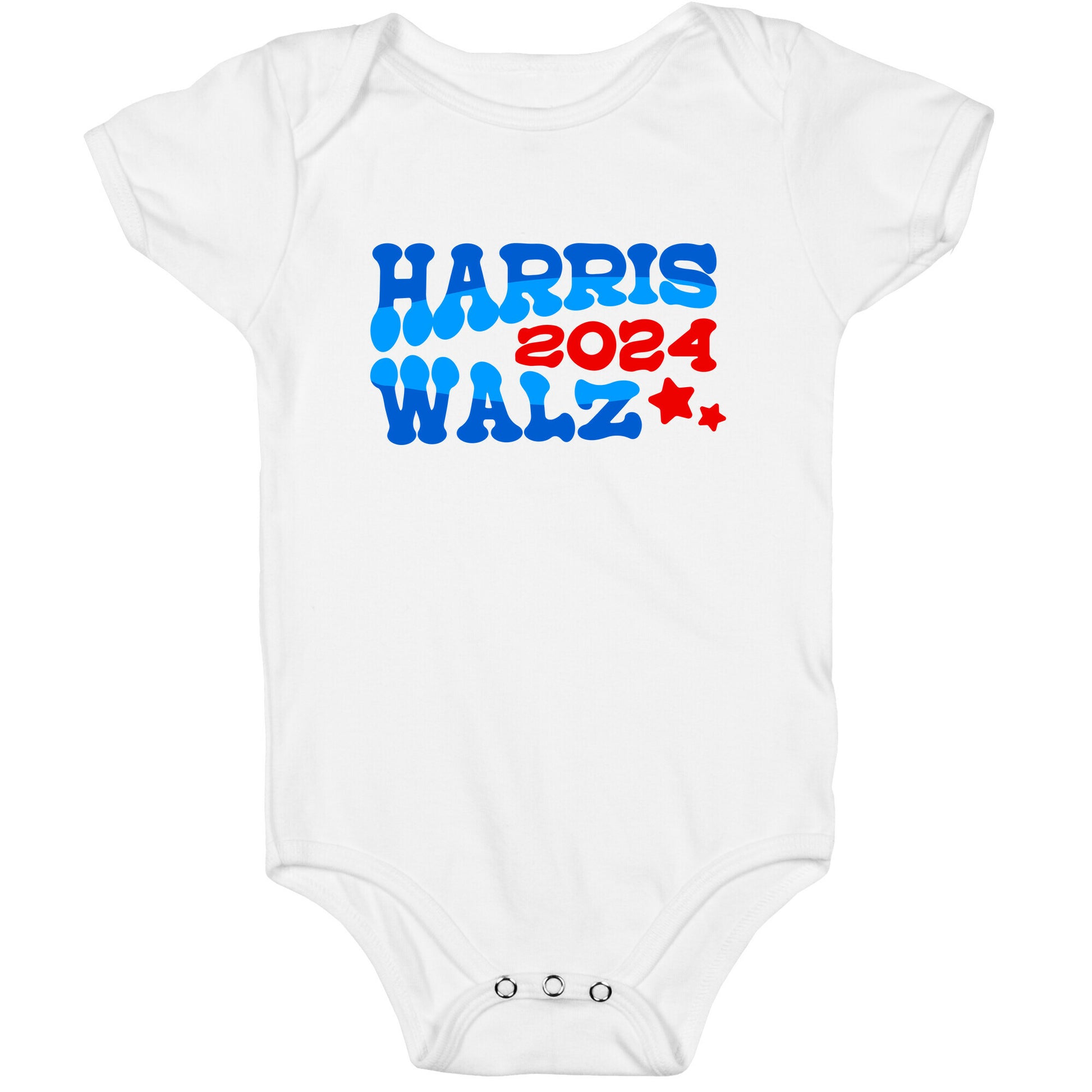 Harris Walz 2024 Retro Text Baby One-Piece