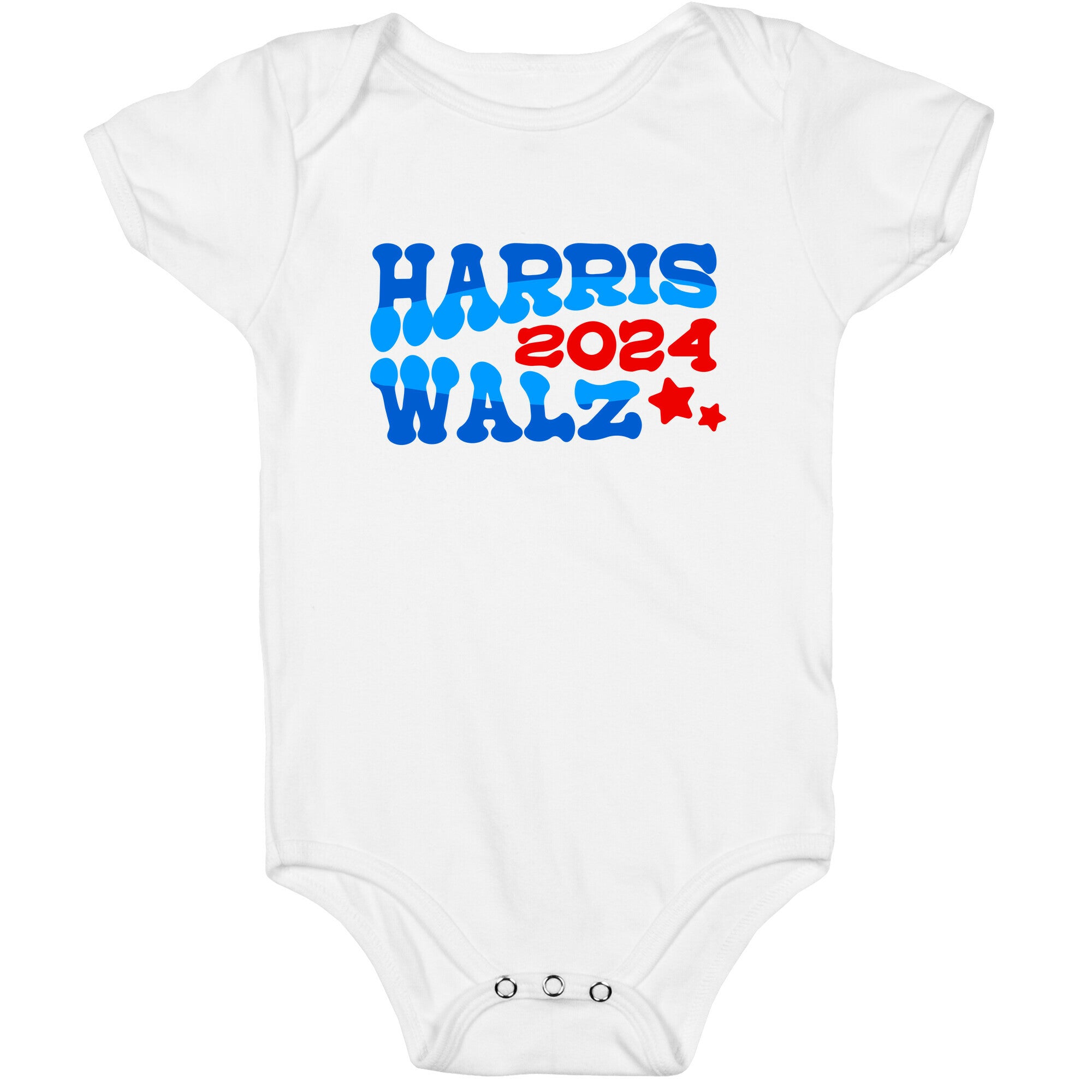 Harris Walz 2024 Retro Text Baby One-Piece